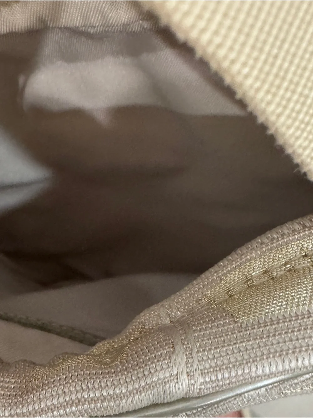 CHANEL Beige Cream Monogram Crossbody Bag